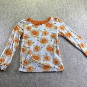 Milkberry Sunflower Print Kids Long Sleeve Bamboo Shirt Size 3T